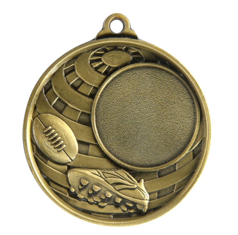 Aussie Rules 25mm Aussie Rules Silver Medal 50mm