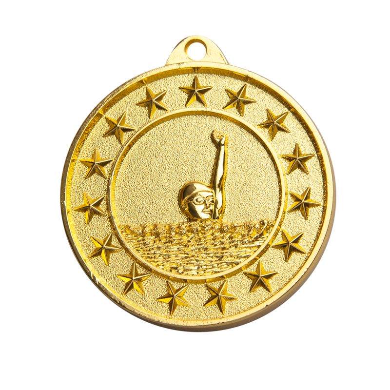 Swimming Silver Medal 50mm