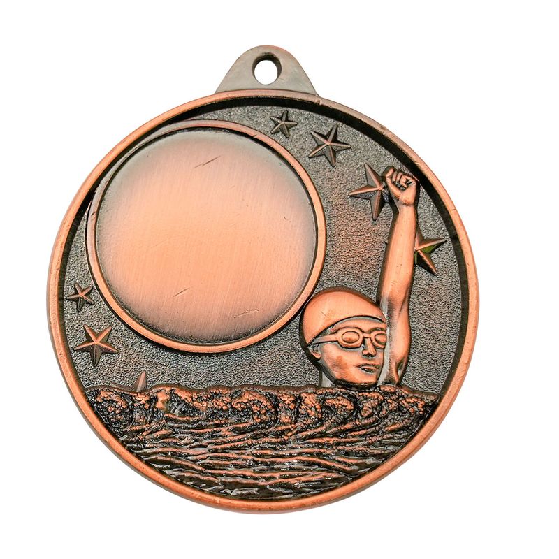 Swimming Silver Medal 50mm