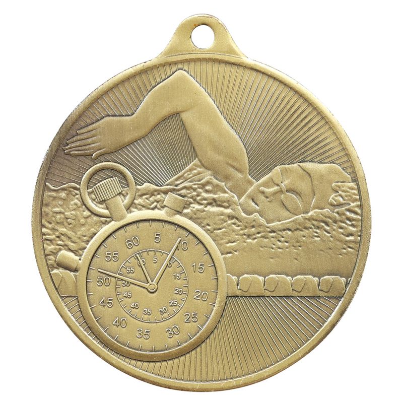 Swimming Silver Medal 50mm