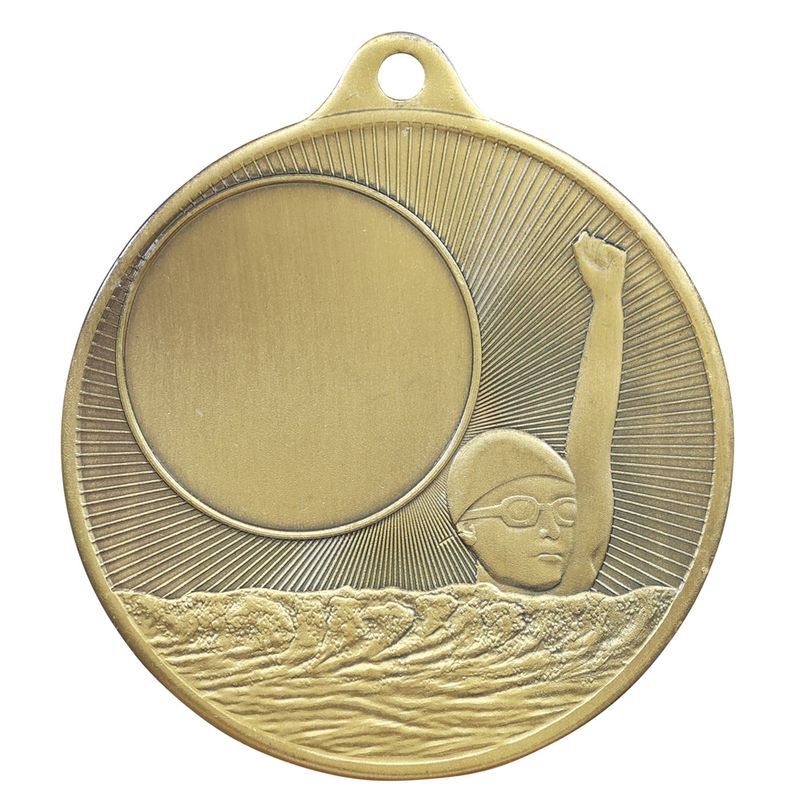 Swimming 50mm Silver Medal 50mm
