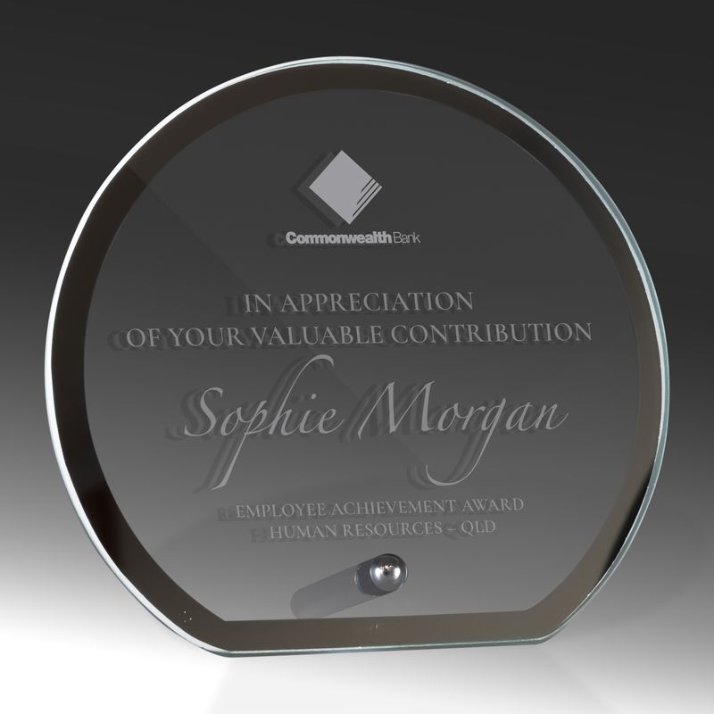 Clear Glass Circle Glass Award 170mm