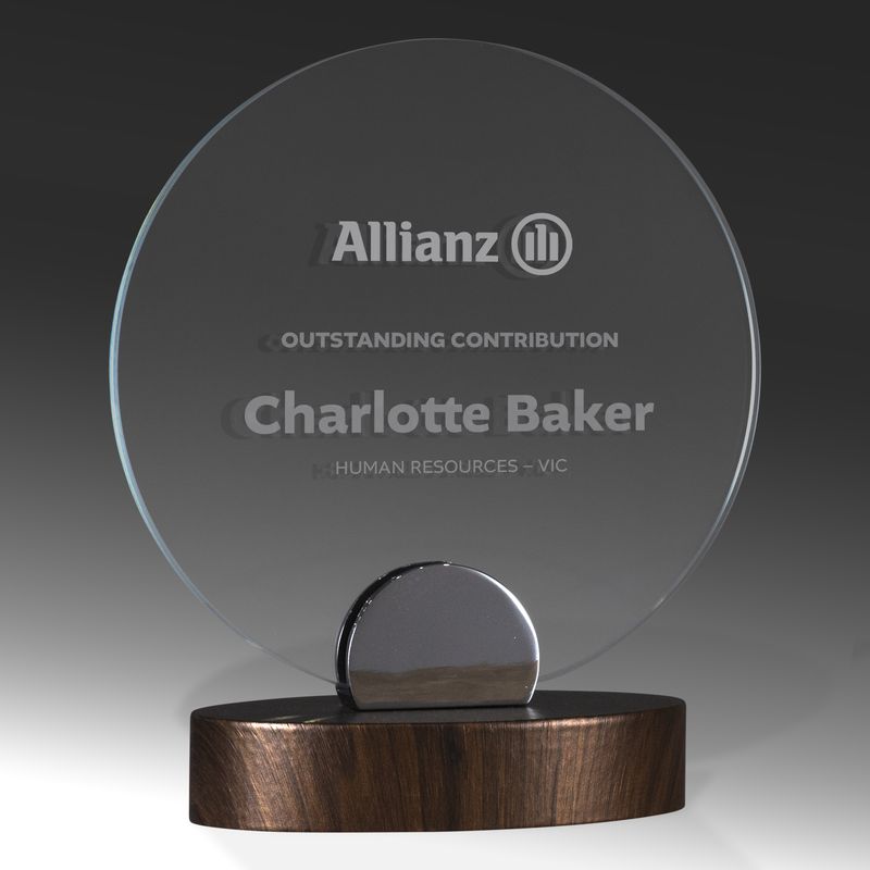 Glass Timber Base Glass Award 160mm