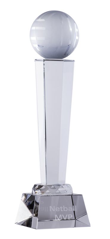 Netball Crystal Trophy 138mm