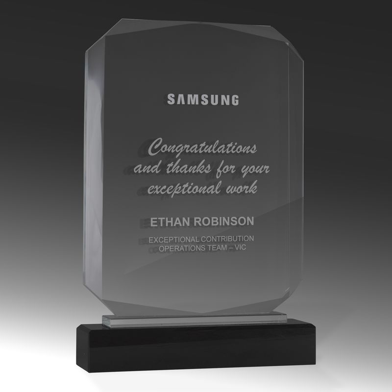 Rectangle Crystal Award 295mm